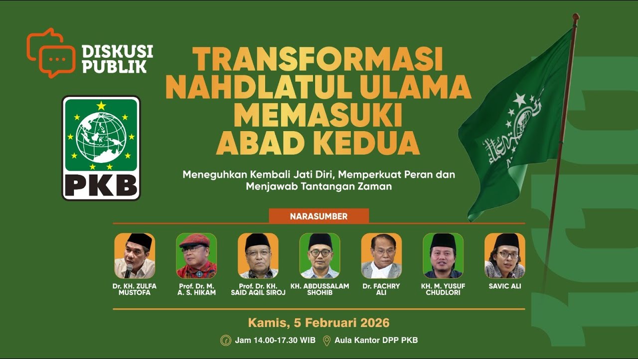 🔴Diskusi Publik:  Transformasi Nahdlatul Ulama Memasuki Abad kedua