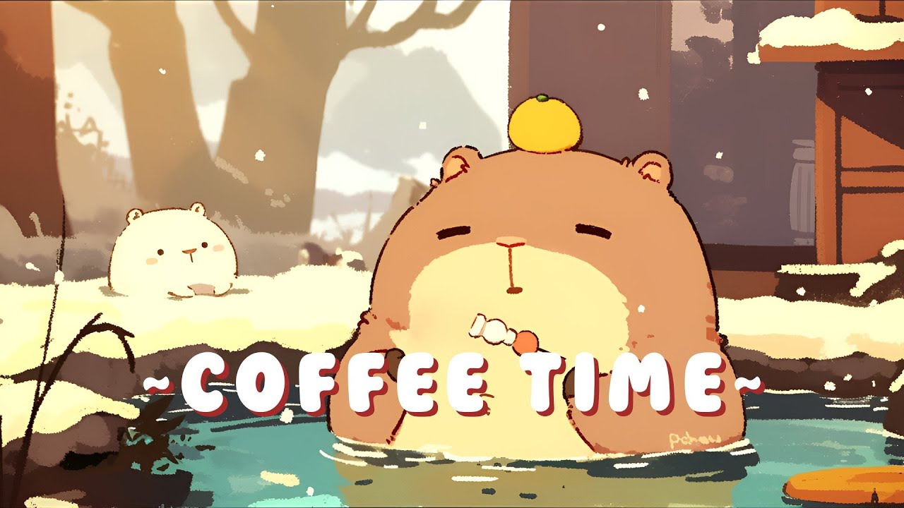 [Long Session] Capybara Lofi Music Station - Chill Jazz Beats to Relax/Study ~ Sweet Dreams ~ 📚 🎵...