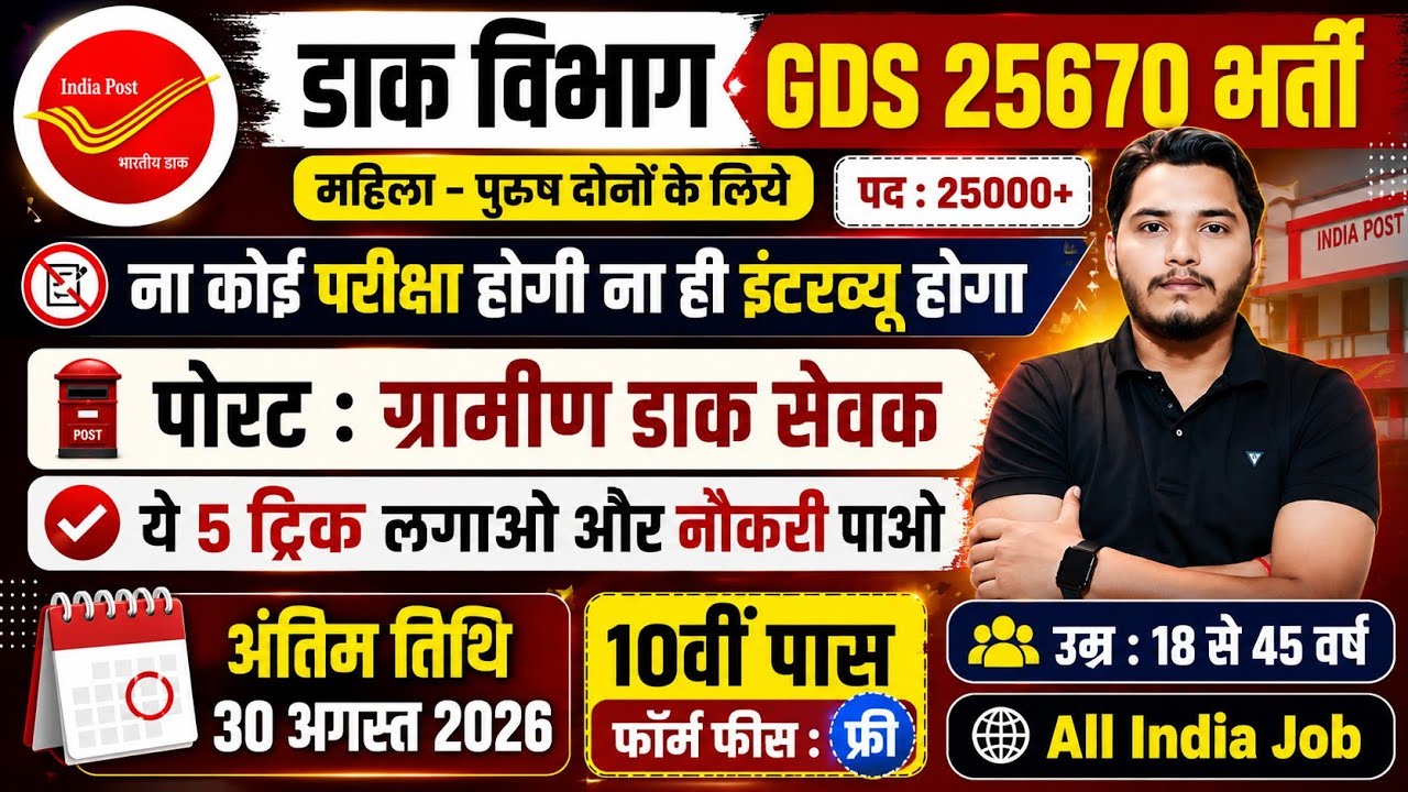 GDS Vacancy 2026 | Post Office Vacancy 2026 | India Post GDS Vacancy 2026 | Post Office Recruitment