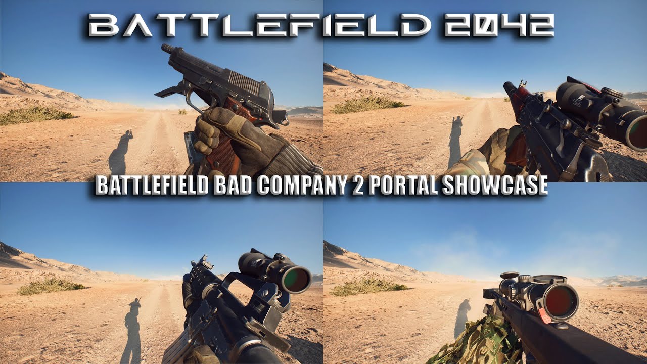 Battlefield Bad Company 2 Portal : All Weapon With Attachment Showcase 4K