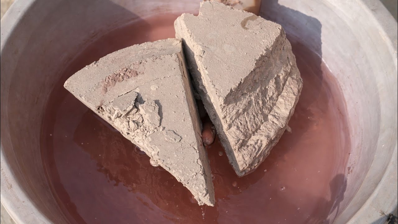 New🔥soft duty pure mud dirt water crumbling & dipping oddly satisfying video