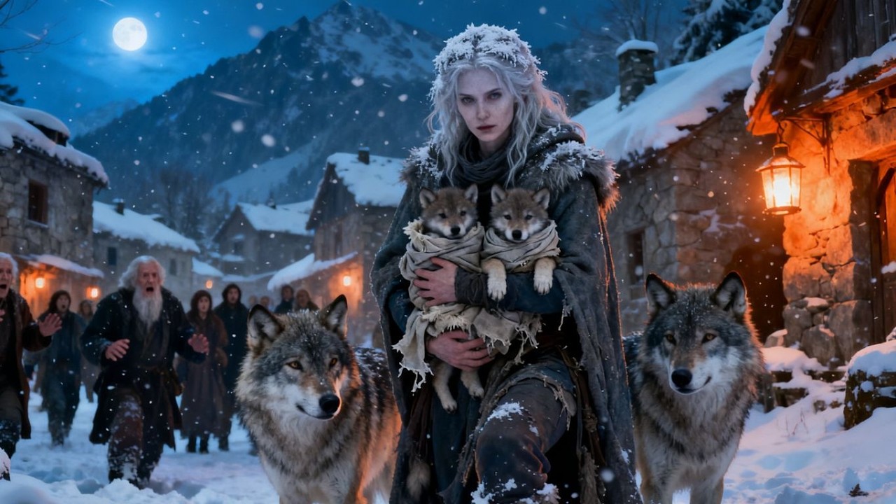 Alpha King Shocked the Elders When a Snow Wolf Omega Brought Back the Pups