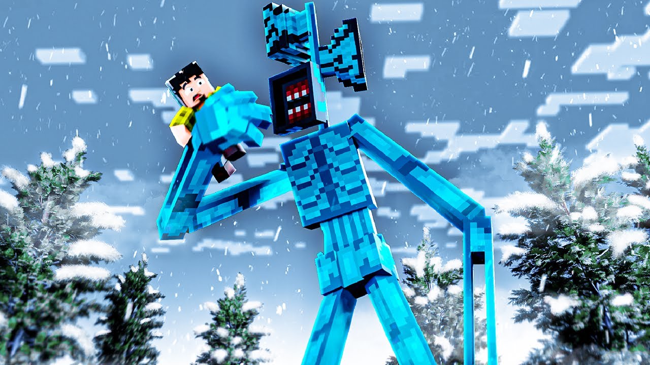 ICE SIREN HEAD APARECEU NO MINECRAFT!!