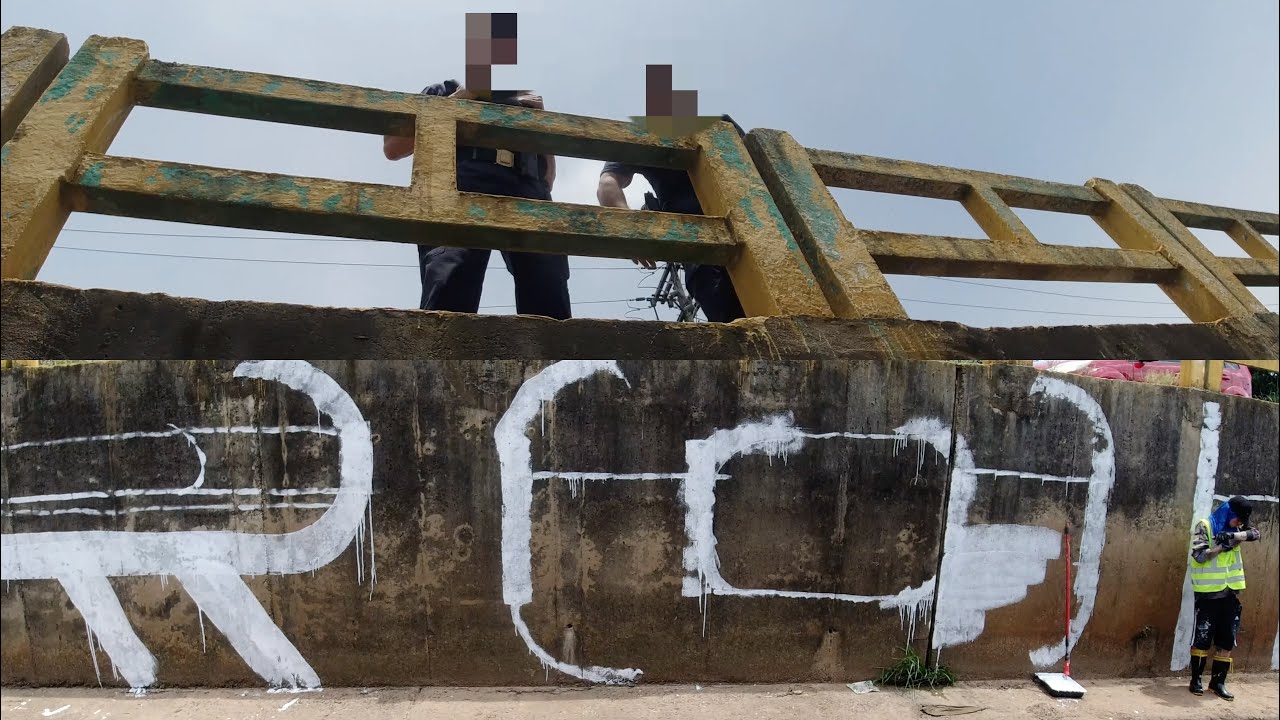 GRAFFITI Pego pela Polícia por Crime Ambiental +60 LITROS DE TINTA