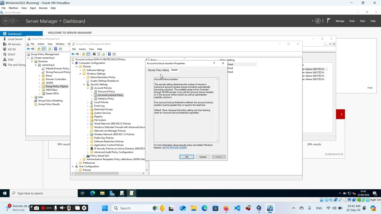 How to Set Up Account Lockout Policy in Windows Server 2022 | Secure Your System