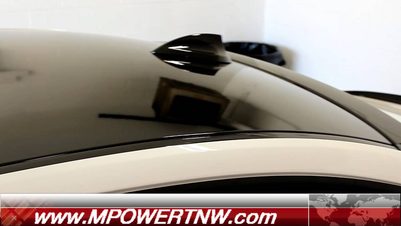 BMW 328i Roof and Spoilers Wrapped in 3M Black Gloss