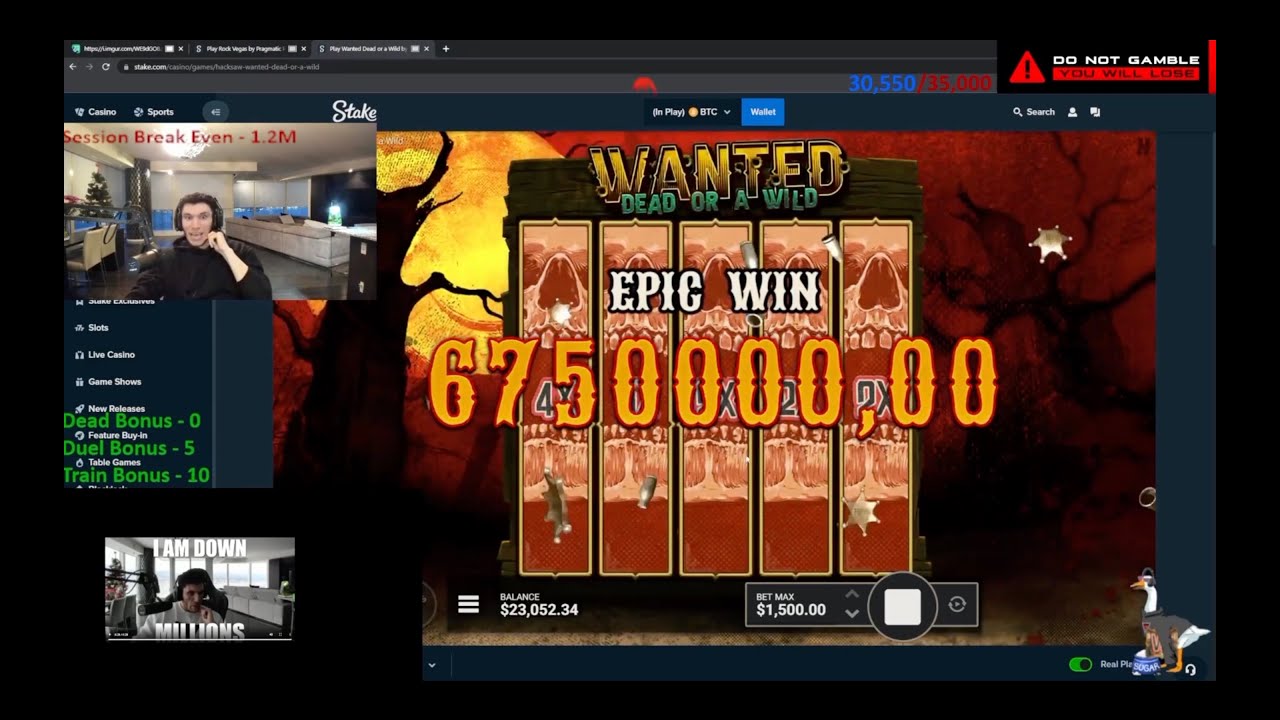 Trainwreckstv hits max win on wanted! 6.7 Million!