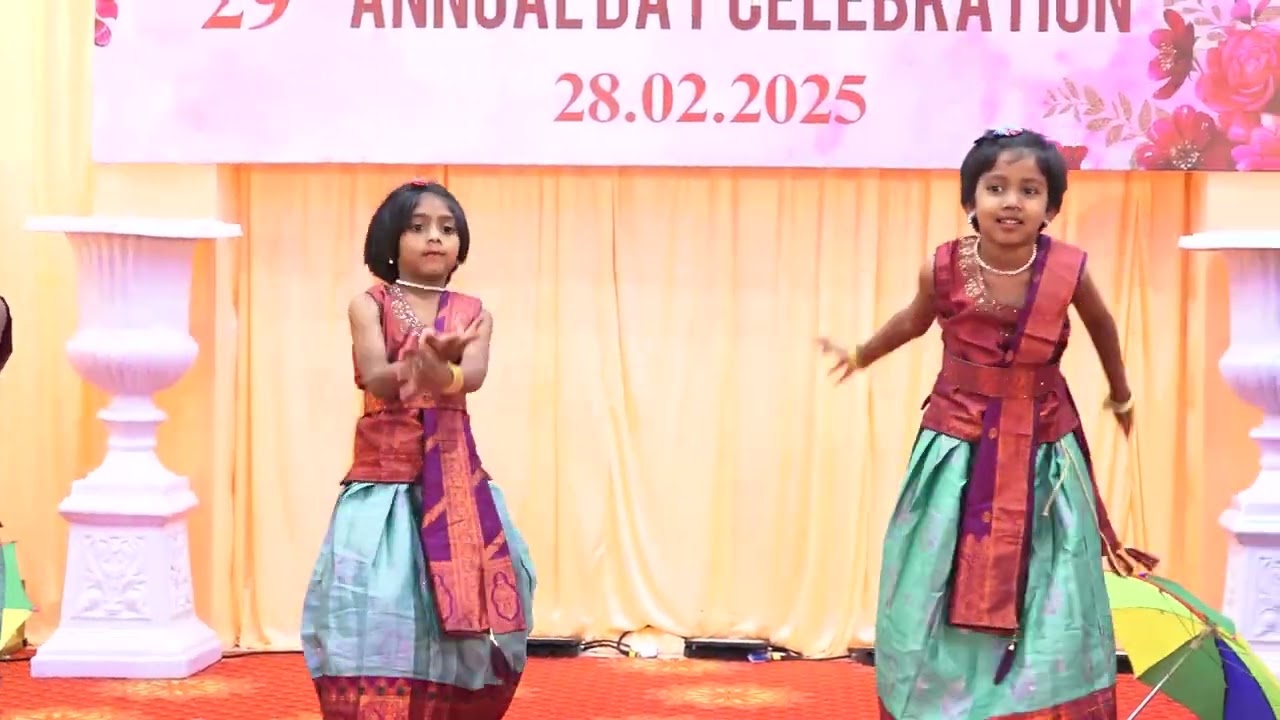Angel School  29th Annual day Umbrella dance by I Std