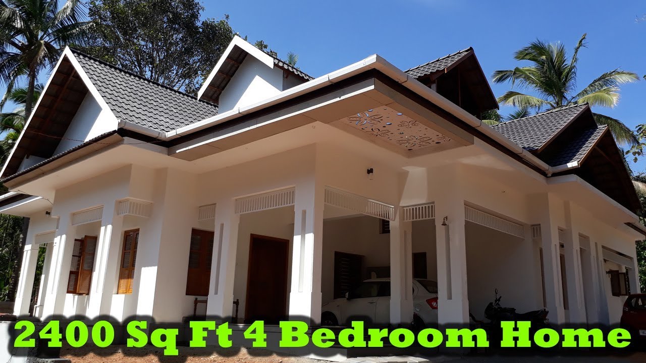 Beautiful Four Bedroom Modern Home 2400 Sq Ft Single Floor | 4 Bedroom Luxury House Plan & Interior