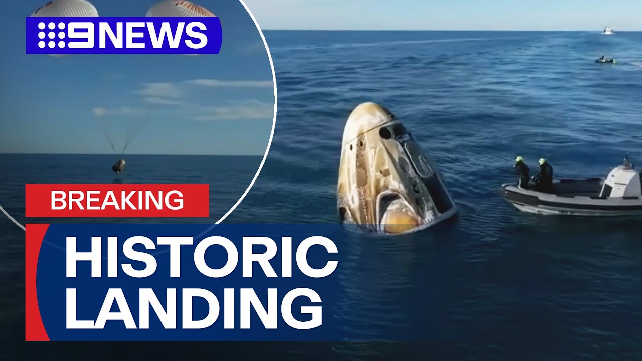 Stranded NASA astronauts return to earth | 9 News Australia