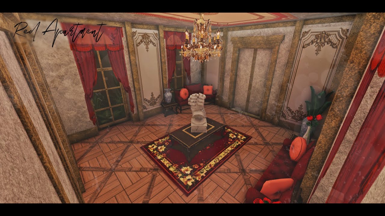 Red Apartment | Bloxburg tour