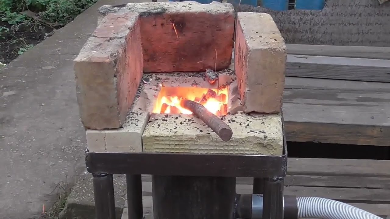 Мини горн на углях