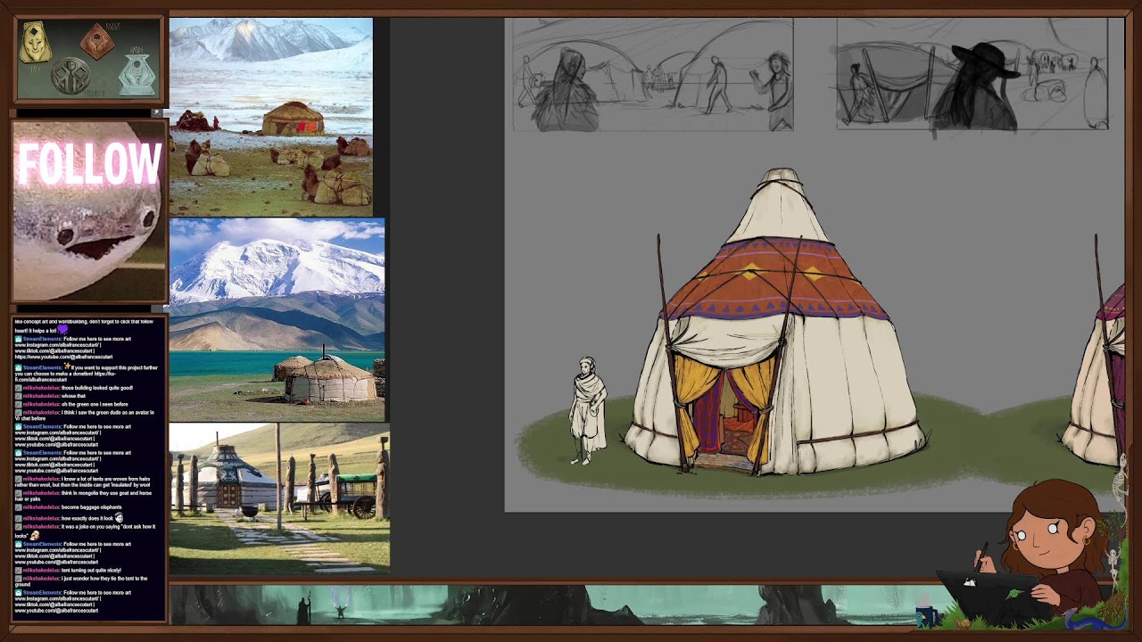 Nomad Tent Designs - Concept art for Druwides