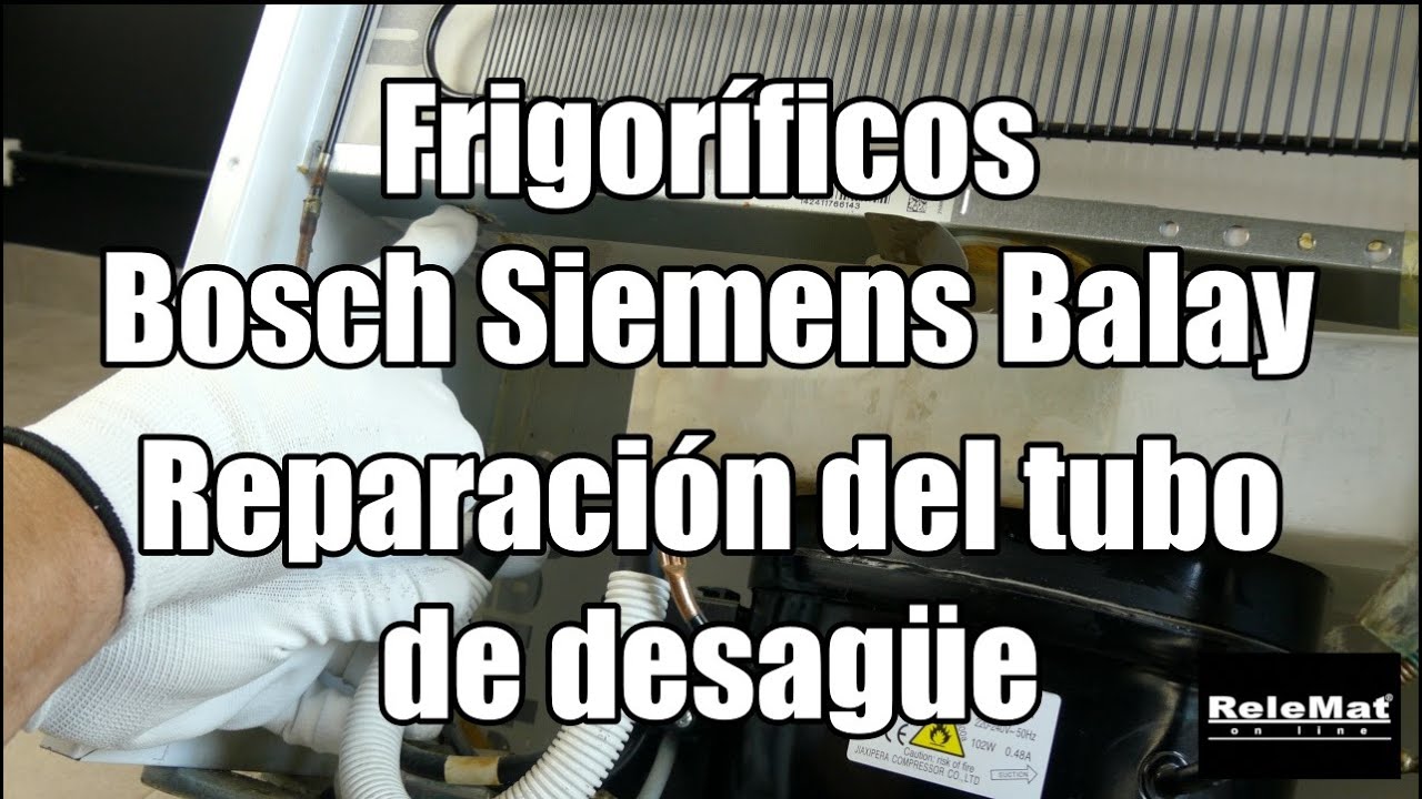 ✅ Frigorífico Bosch Siemens, reparación del tubo desagüe. Drain pipe repair.