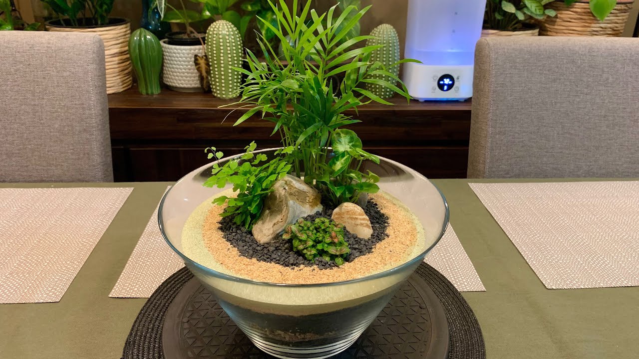 Glass Salad Bowl Terrarium Arrangement