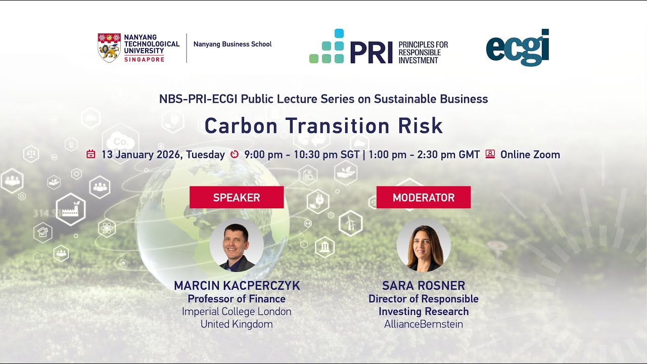 Lecture 9 | NBS-PRI-ECGI Public Lecture Series