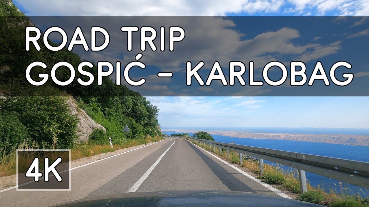 Road Trip: Gospić to Karlobag, Croatia - 4K UHD Virtual Travel
