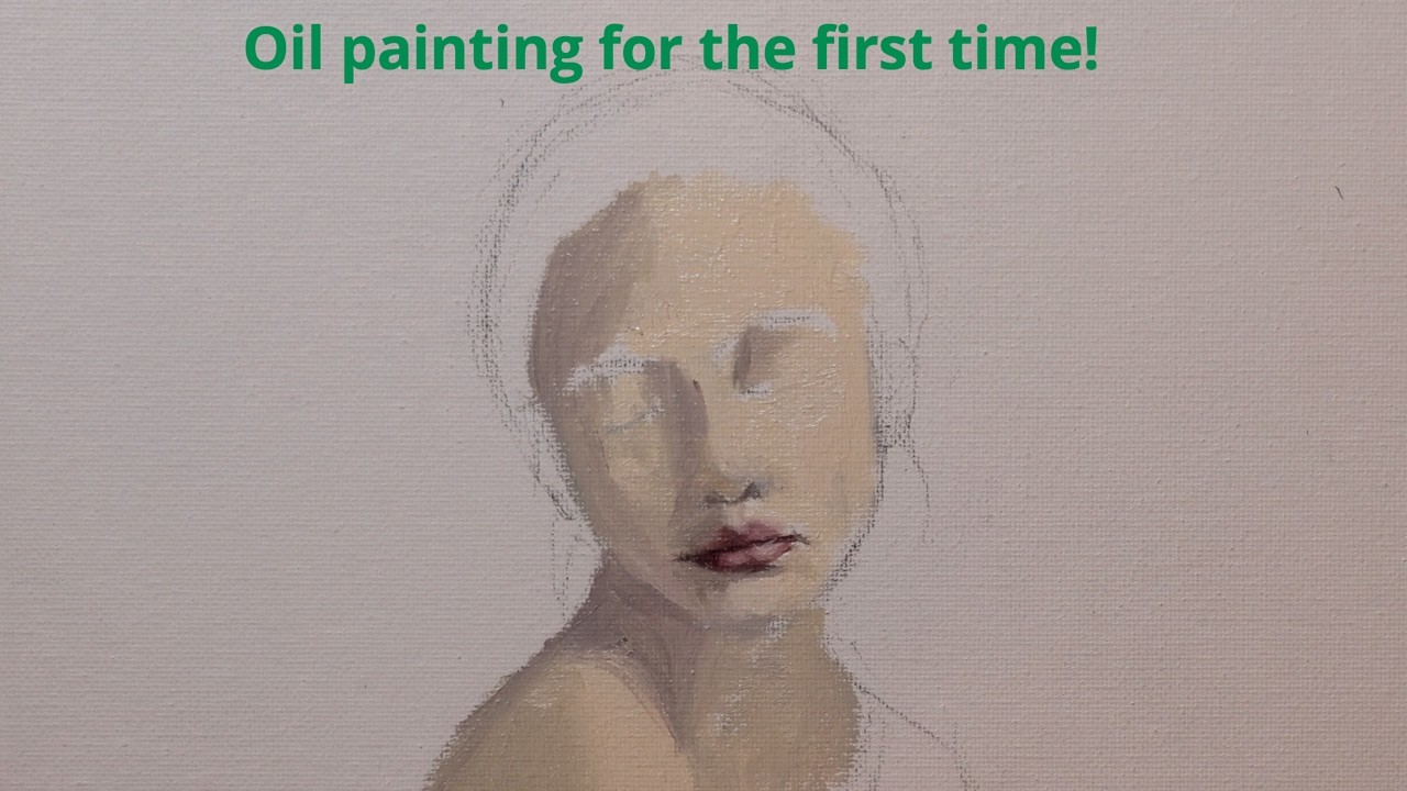 Oil painting a portrait for the first time! #art #oilpainting #portrait #artist