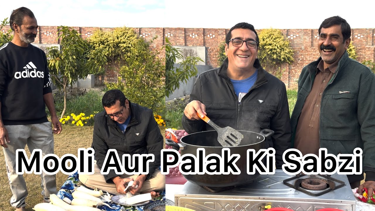 Mooli Aur Palak Ki Sabzi |