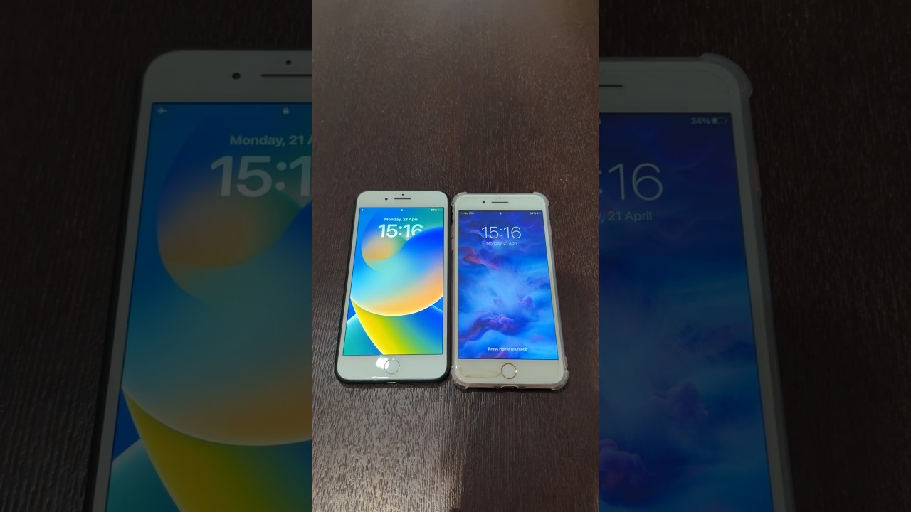 iPhone 7 Plus vs iPhone 8 Plus boot up test #shorts #iphone7plus #ios15 #iphone8plus #ios16