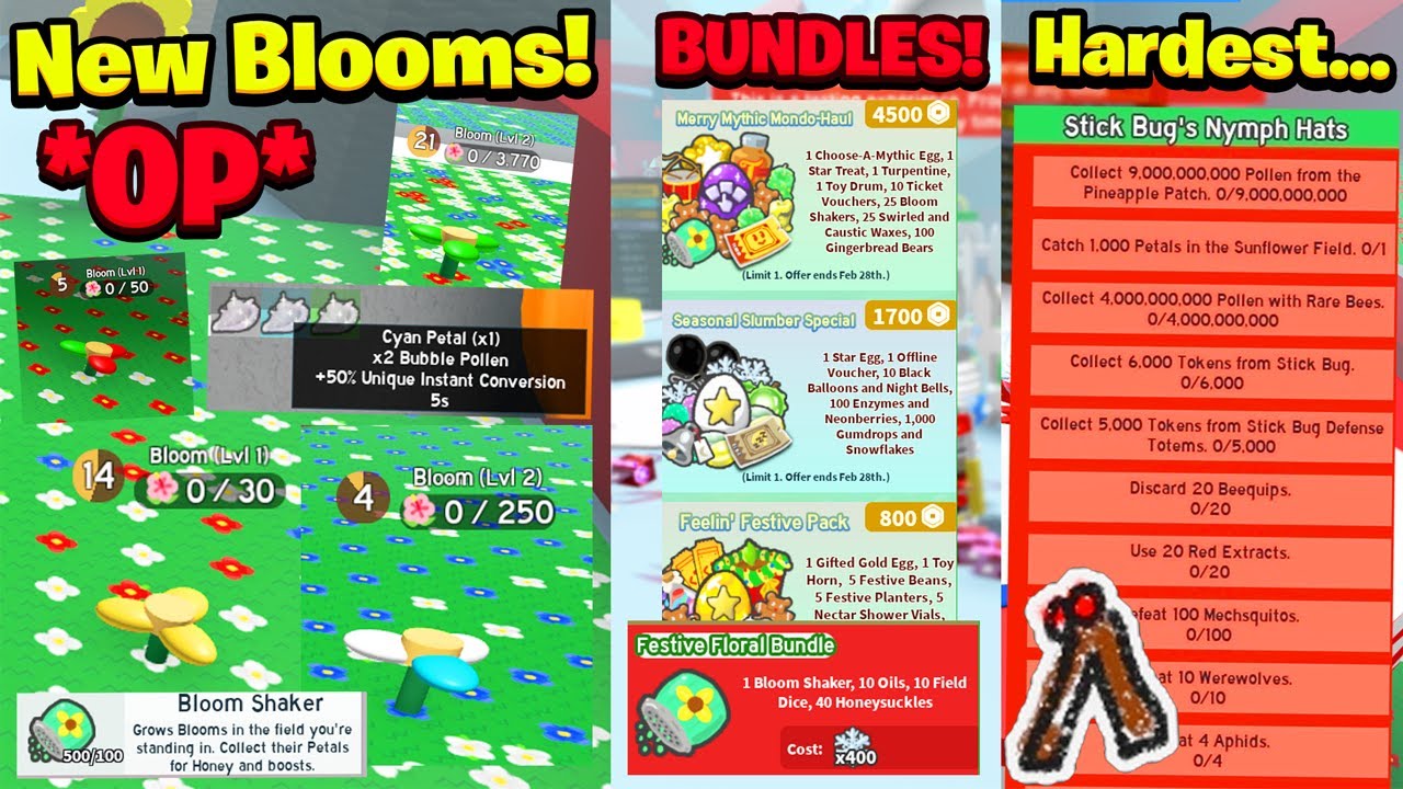 NEW PAINFUL QUESTS.. NEW OP PETAL BUFFS! META! EVERYTHING New In The Beesmas Update! (Bee Swarm Sim)