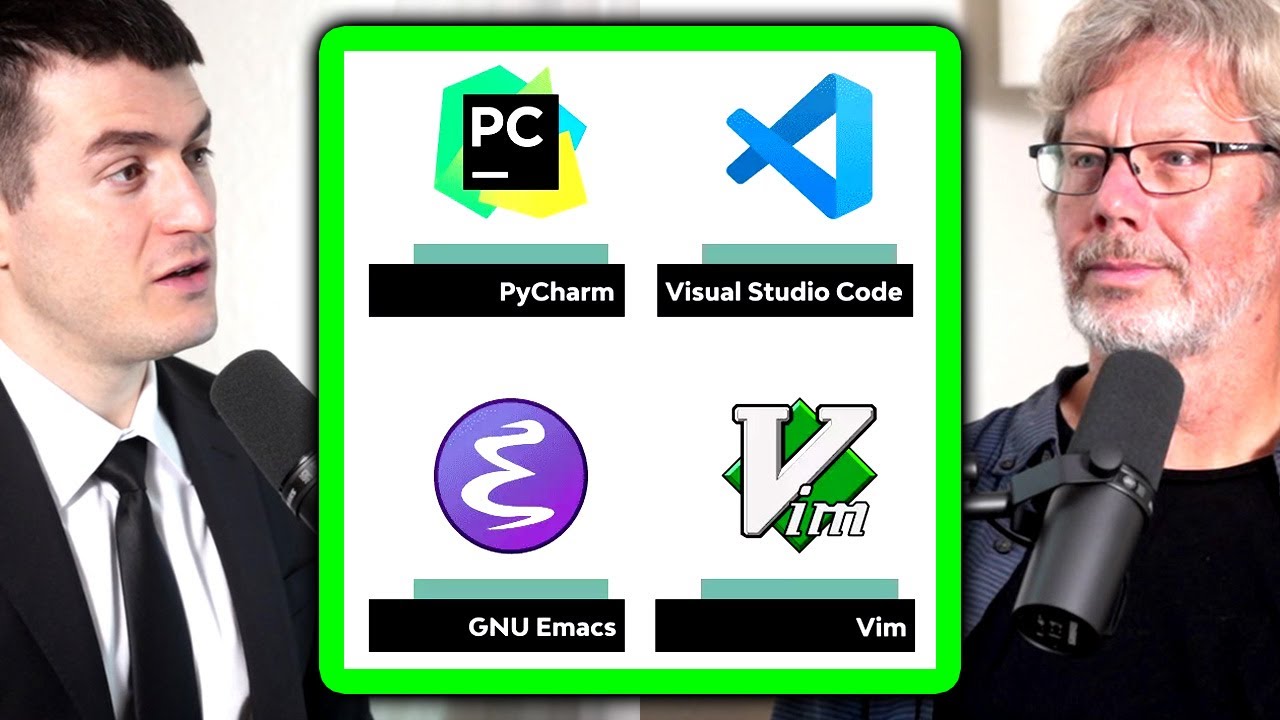 Best Python IDE: Vim, Emacs, PyCharm, or Visual Studio Code? | Guido van Rossum and Lex Fridman