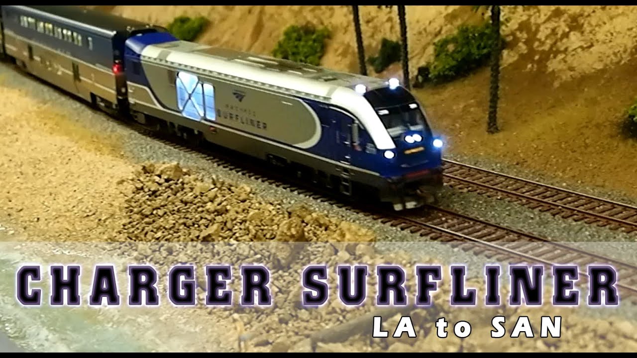 HO Scale Charger Surfliner Model Train LA to San Diego
