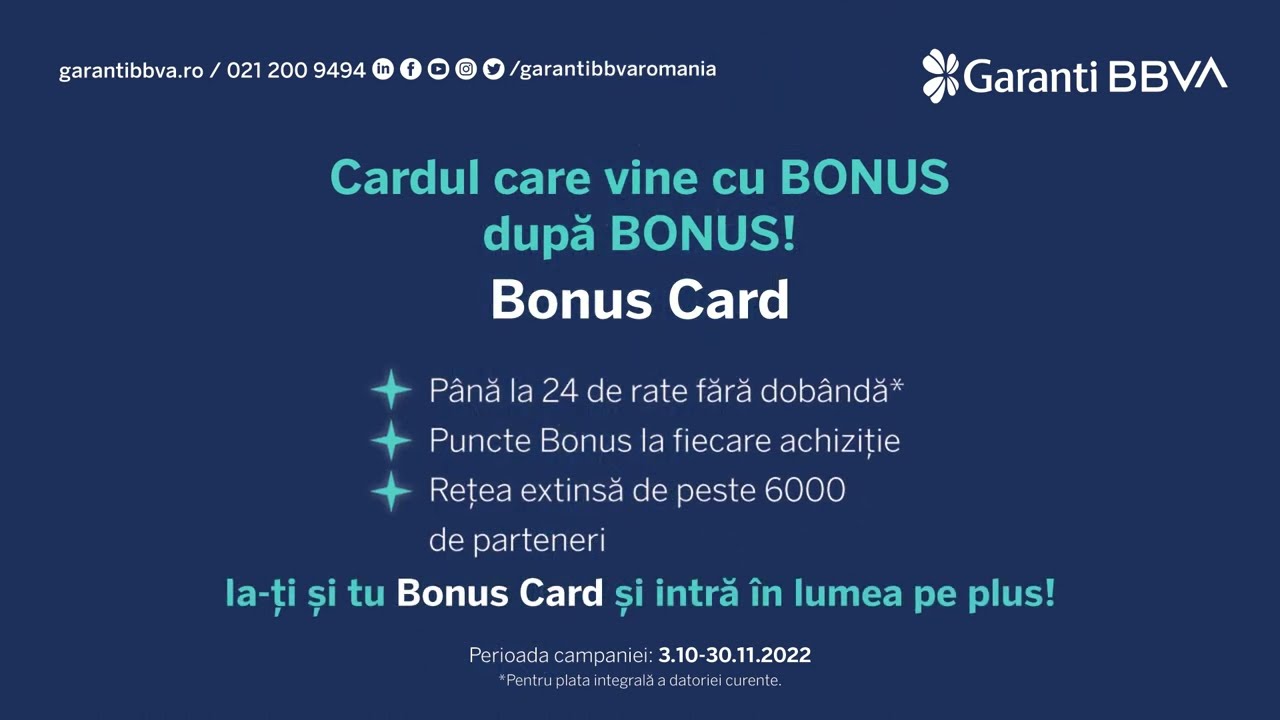 Ia-ți și tu Bonus Card și intră &icirc;n lumea pe plus!
