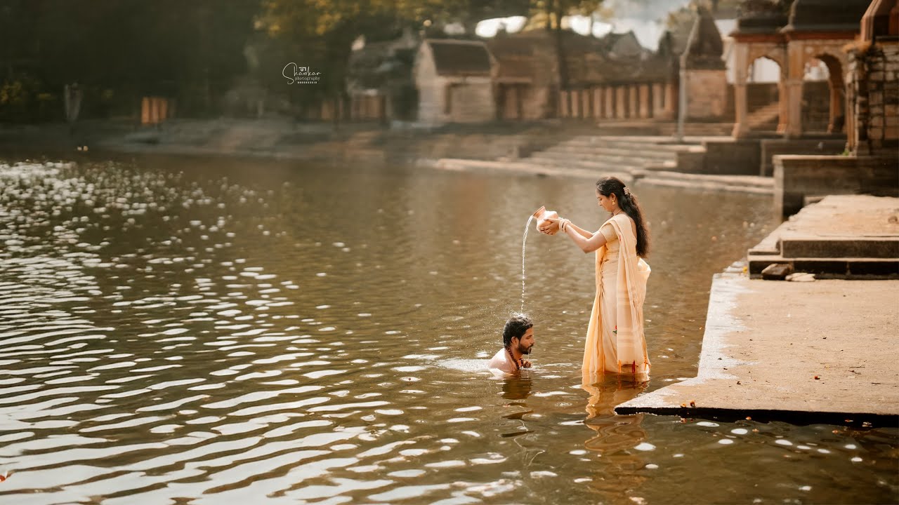 Ganga Aarti Themed PreWedding Cinematic Film of Saikiran & Gayatri By#shankarphotography 96660 53510