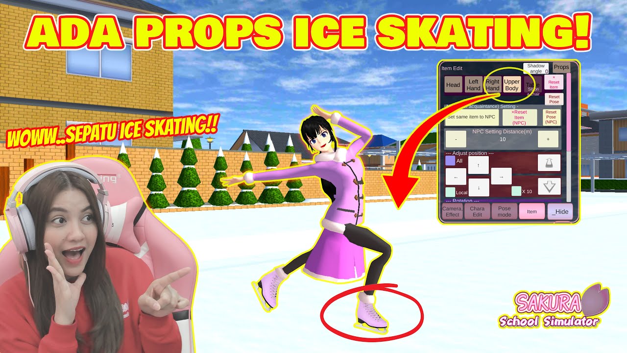 UDAH BISA MAIN ICE SKATING DI SAKURA!! ADA PROPS BARU!! SAKURA SCHOOL SIMULATOR-PART 665