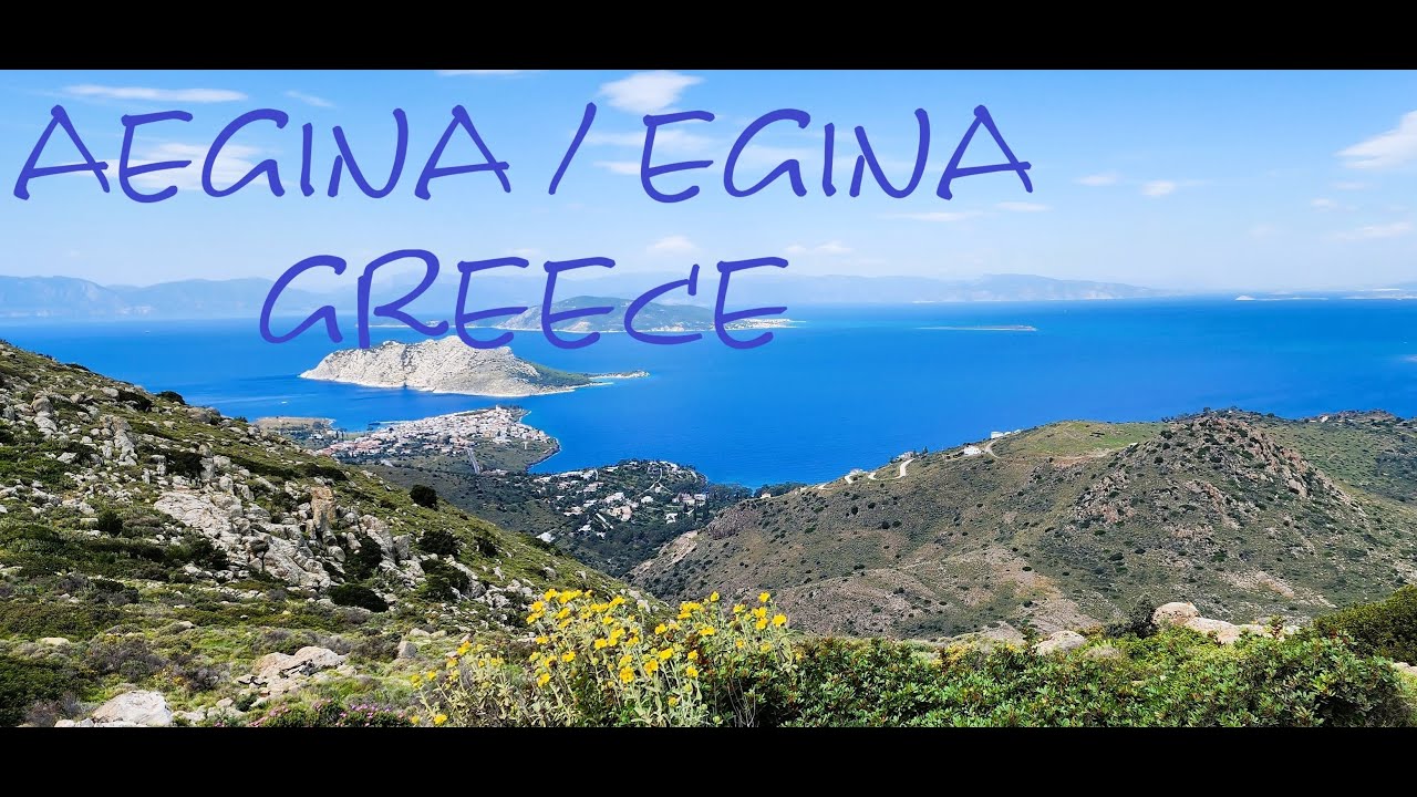 Aegina, Greece, Egina Island driving. Day trip from Athens.