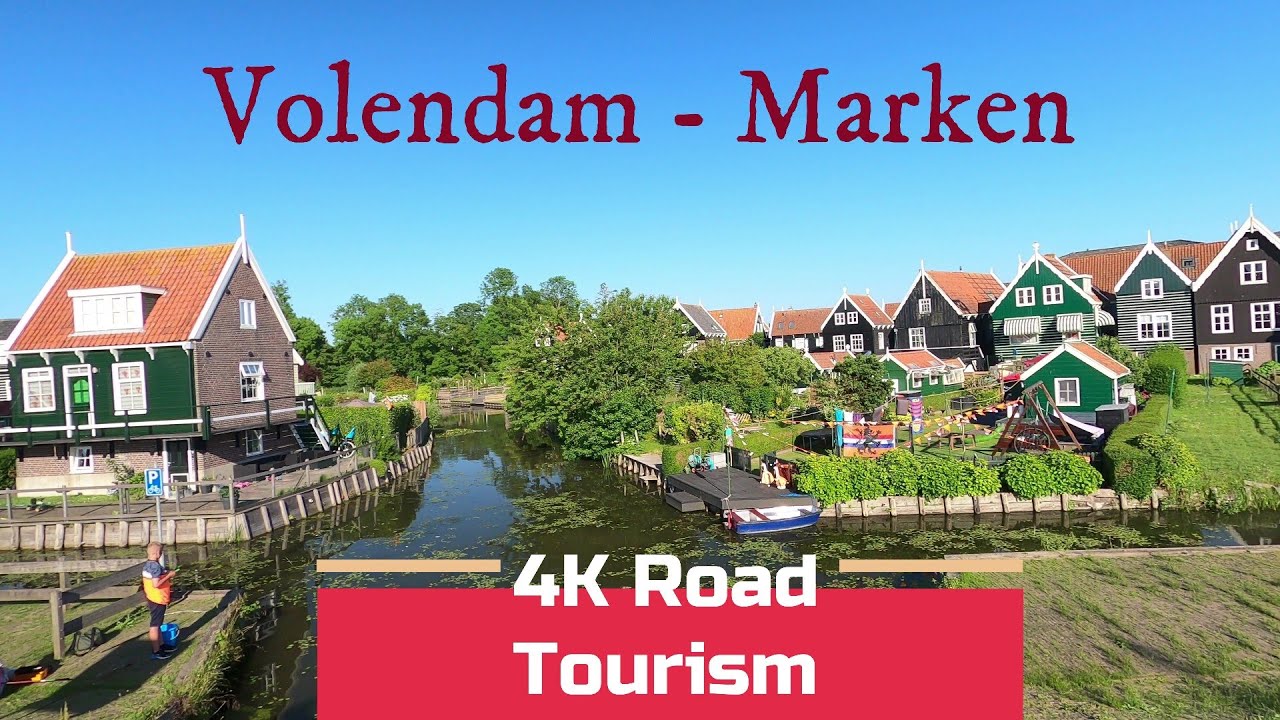 Driving Netherlands: Volendam - Marken - 4K scenic drive through a typical dutch landscape