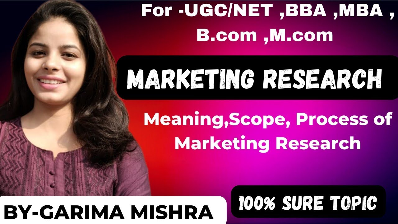 Marketing Research || Meaning, Scope, Process of Marketing Research || BBA, MBA, B.com, M.com