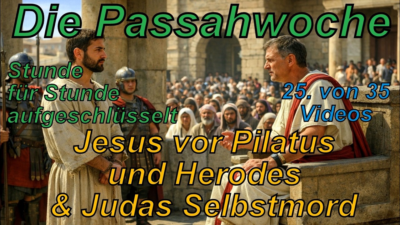 🐟 Die Passahwoche Stunde für Stunde aufgeschlüsselt. 25 von 35. Jesus vor Pilatus & Herodes + Judas💀