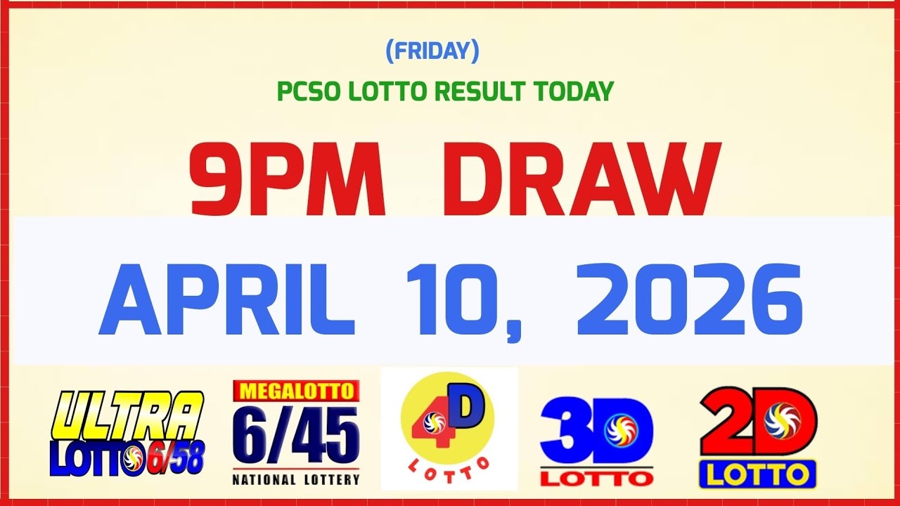 Wyniki Lotto dzisiaj, godz. 21:00, 10 kwietnia 2026 r. PCSO 6/58, 6/45