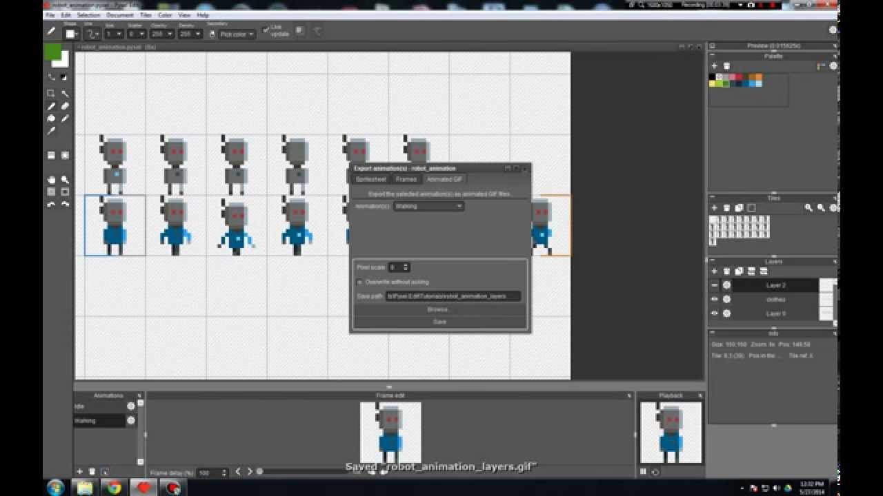 PyxelEdit Tutorial - Animations and Layers