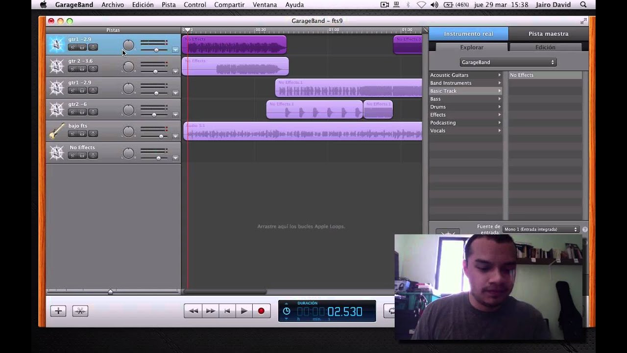 GarageBand y home recording - Grabación de guitarras y bajos