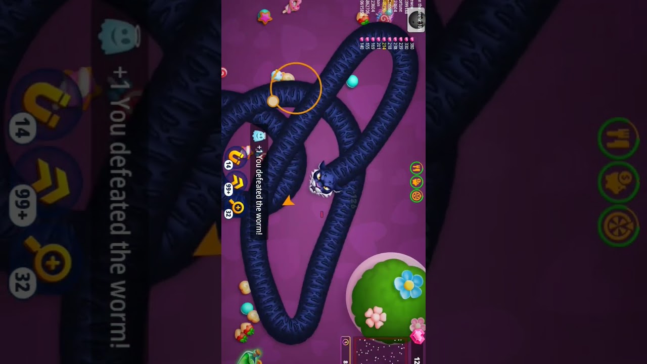 wormzone.o A.1.200,000+Score Epic Slitherio Gameplay