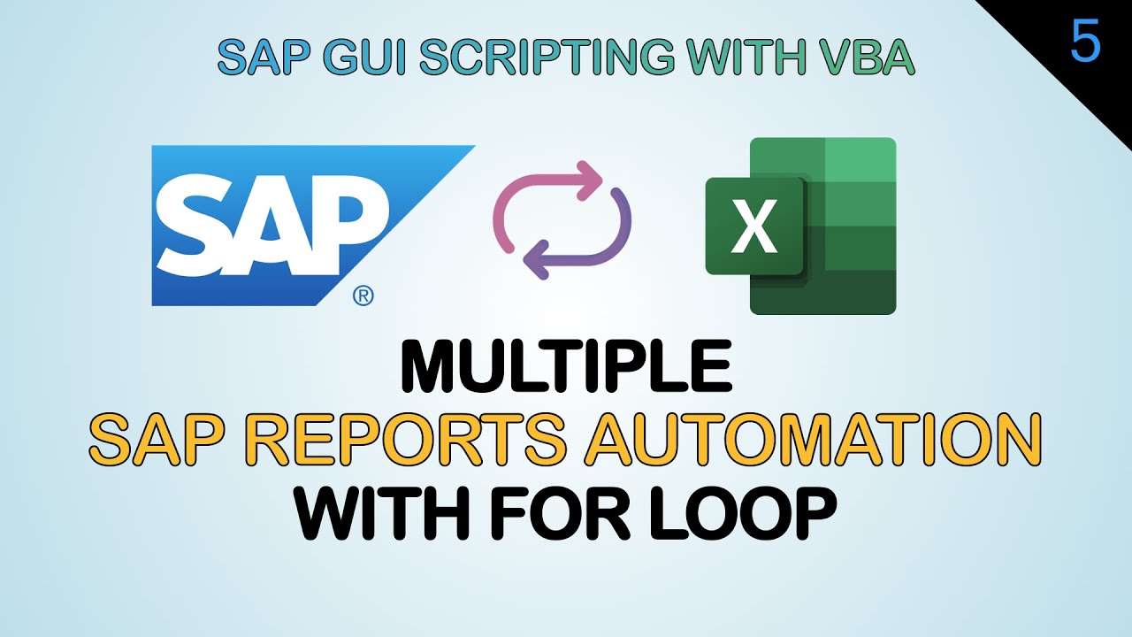 Экспорт нескольких отчетов SAP с помощью цикла For в Excel VBA — SAP GUI Scripting