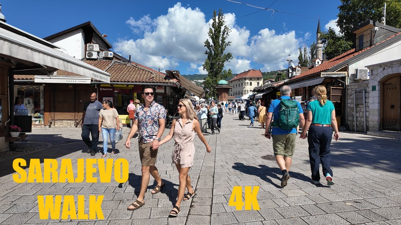 Sarajevo, Bosnia and Herzegovina 4K City Walk