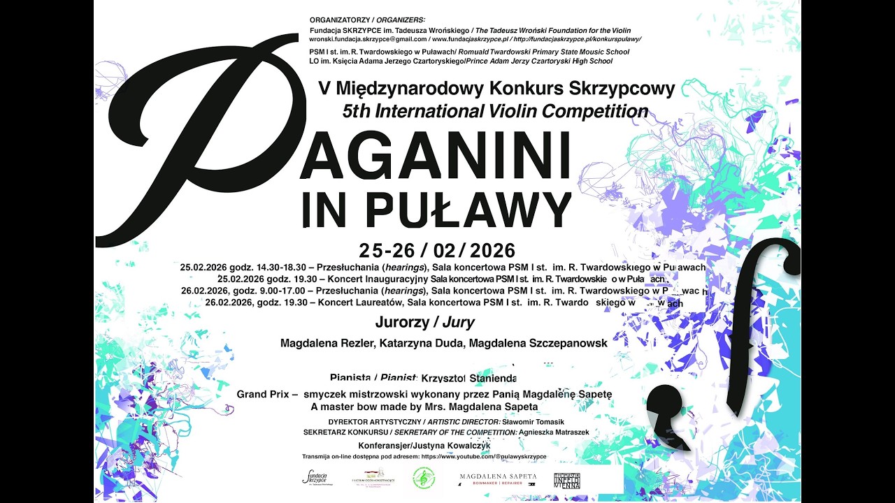 2026-02-25 V MIĘDZYNARODOWY KONKURS SKRZYPCOWY „PAGANINI W PUŁAWACH”-  gr 2