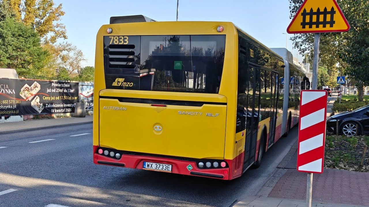 Linia 102 ( Nowa Trasa ) - Autosan Sancity M18LF LNG #7833 ( MZA Warszawa )