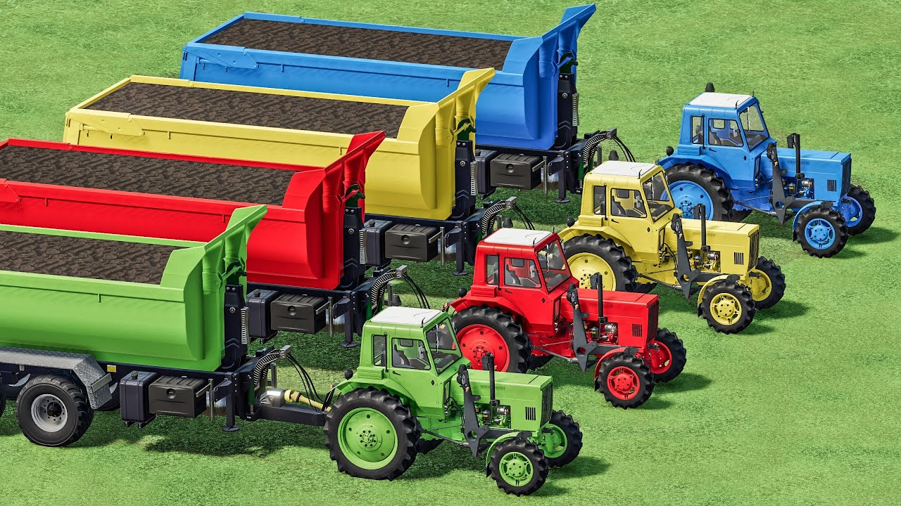 WORK OF COLORS ! MUD LOAD WORK with Mini Tractors ! Farming Simulator