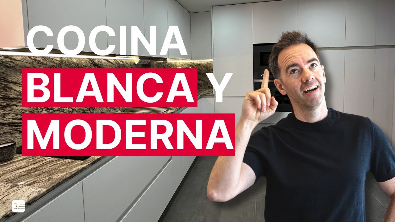 Cocina BLANCA en L de 14m2 | Diseños reales