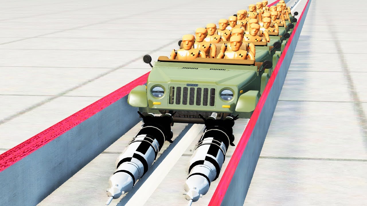 BEAMNG DRIVE Impossible Rocket ride Crashes