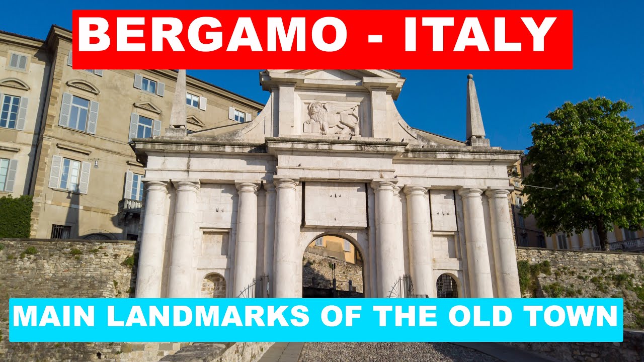 BERGAMO - ITALY. Tour at the old town. The main landmarks of the old town