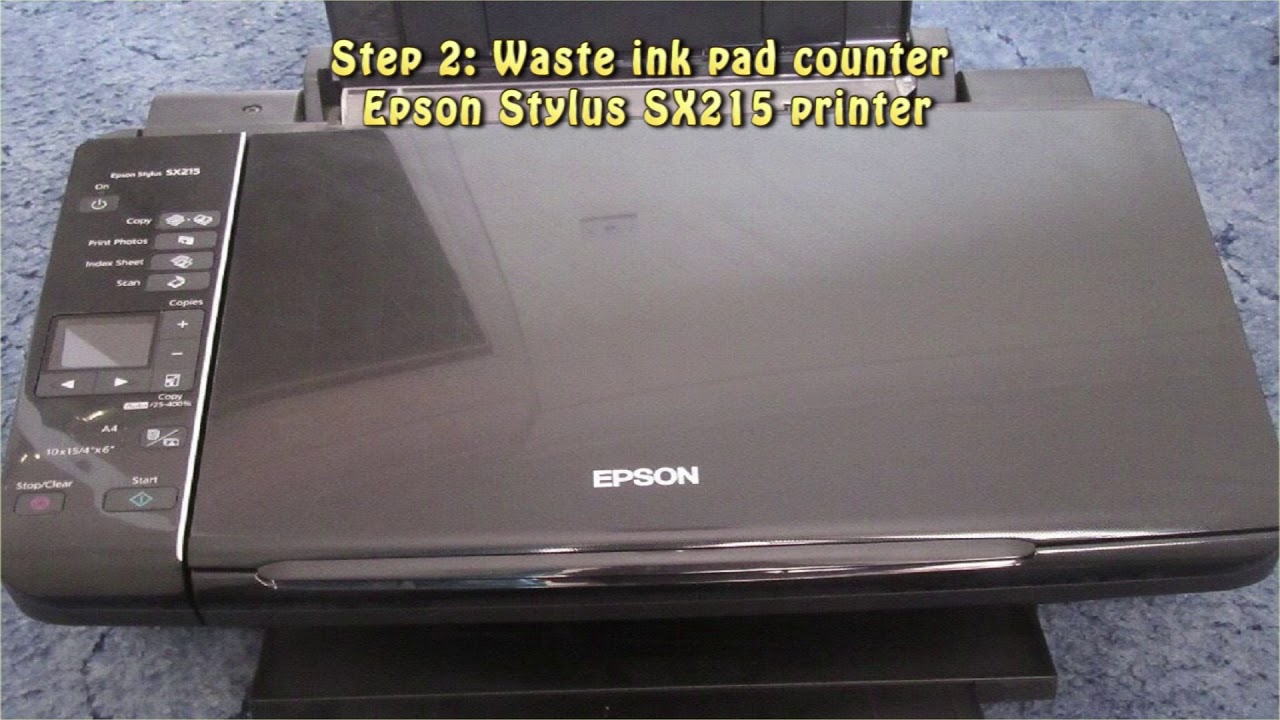 Reset Epson Stylus SX215 Waste Ink Pad Counter