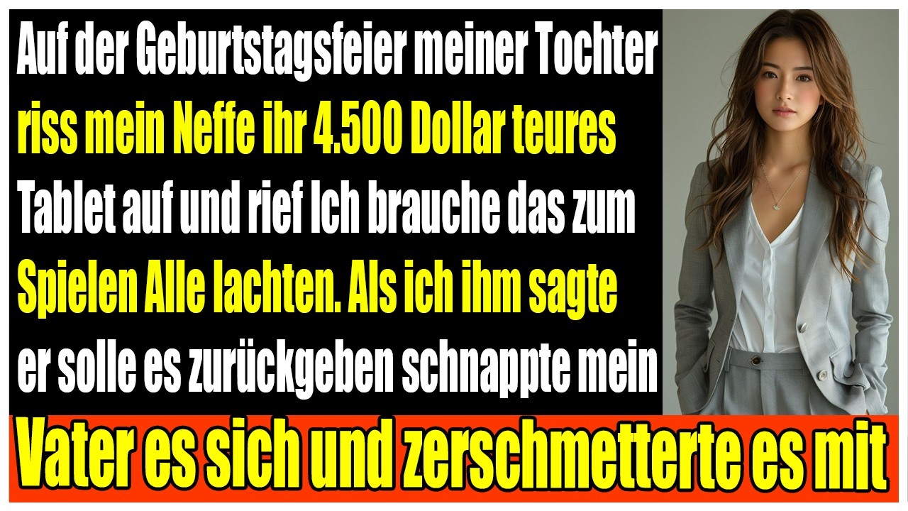 Mein Vater hat das 4000-Dollar-Tablet meiner Tochter zerstört – Ich habe mich öffentlich gerächt!