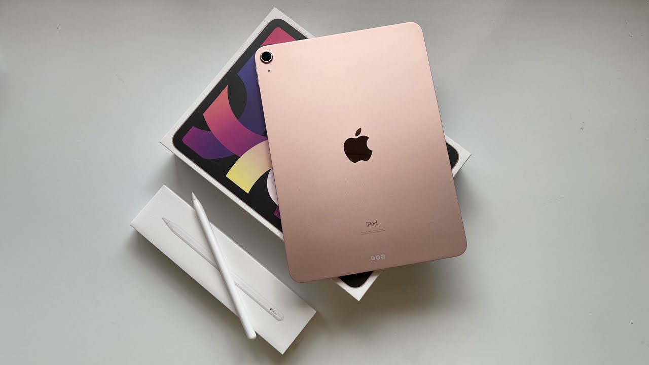  iPad Air 4 (Rose Gold) & Apple Pencil 2nd Gen. + Accessories | Aesthetic Unboxing 💖