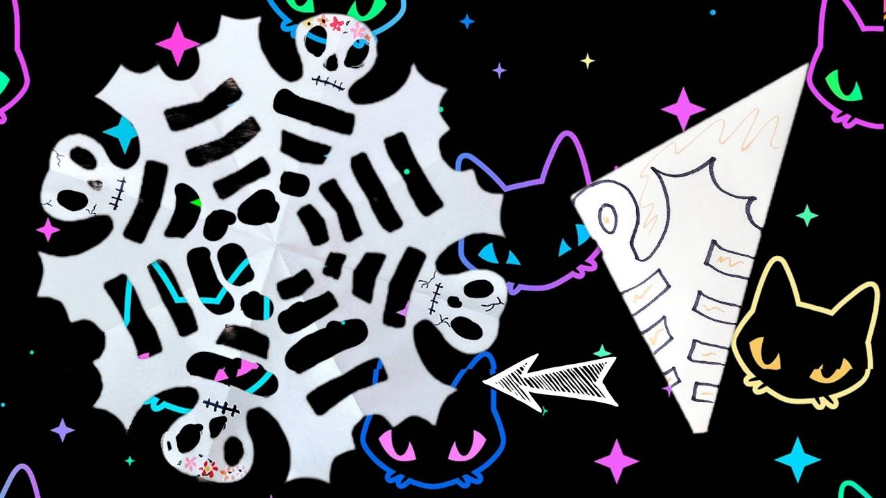 DIY Rapido🕸️🕷️Transforma UN FOLIO EN UN ADORNO de Halloween 🎃¡INCREÍBLE!👻